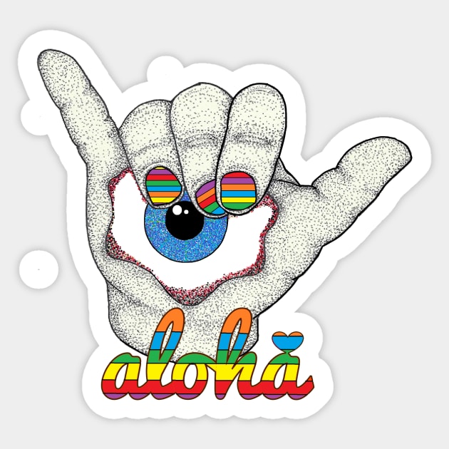 Aloha Sticker by Zenferren